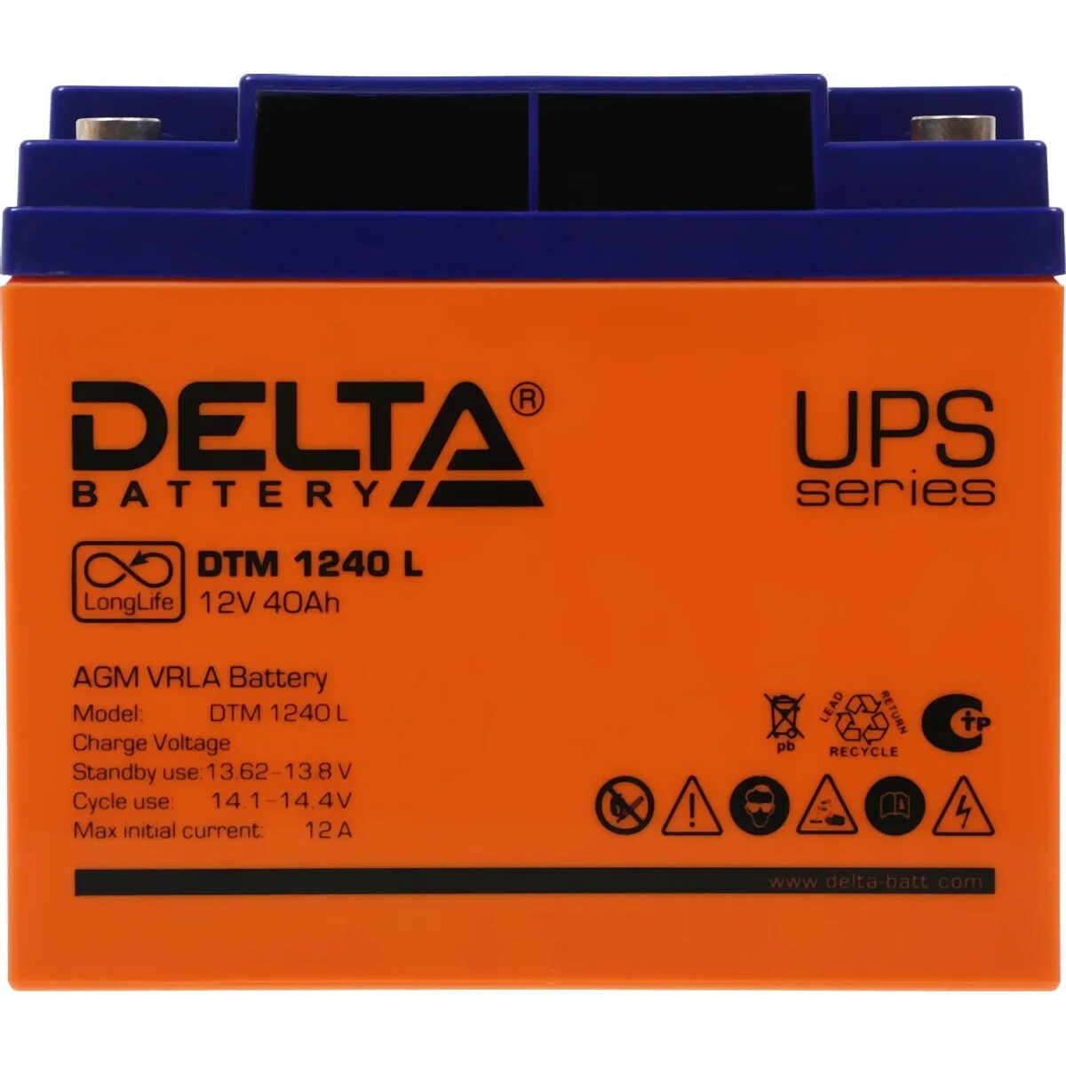 Батарея для ИБП DELTA BATTERY DTM 1240 L 12В 40Ач