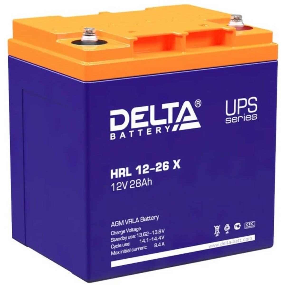 Батарея для ИБП Delta BATTERY HRL 12-26 X 12В 28Ач