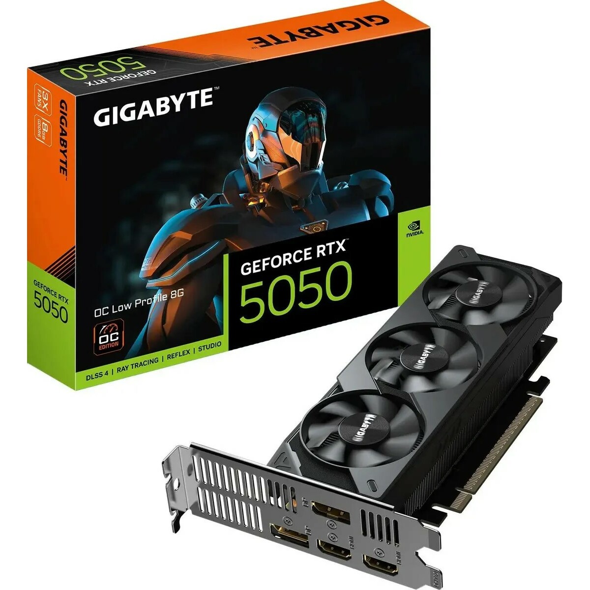 Видеокарта Gigabyte GeForce RTX 5050 OC Low Profile 8G (GV-N5050OC-8GL) 