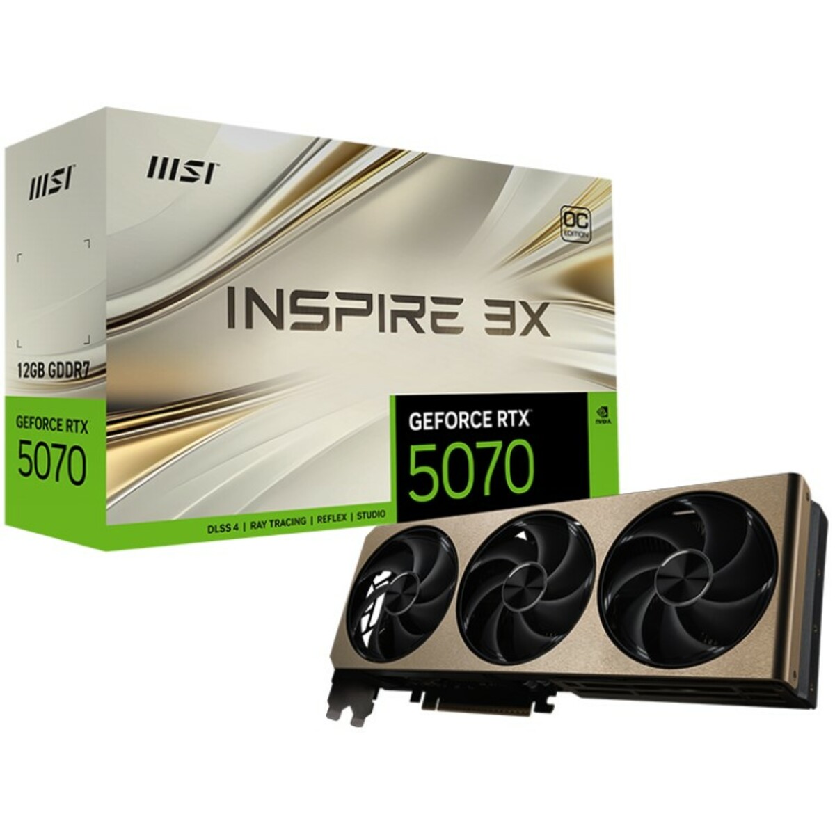 Видеокарта MSI GeForce RTX 5070 INSPIRE 3X OC 12G (912-V532-006)