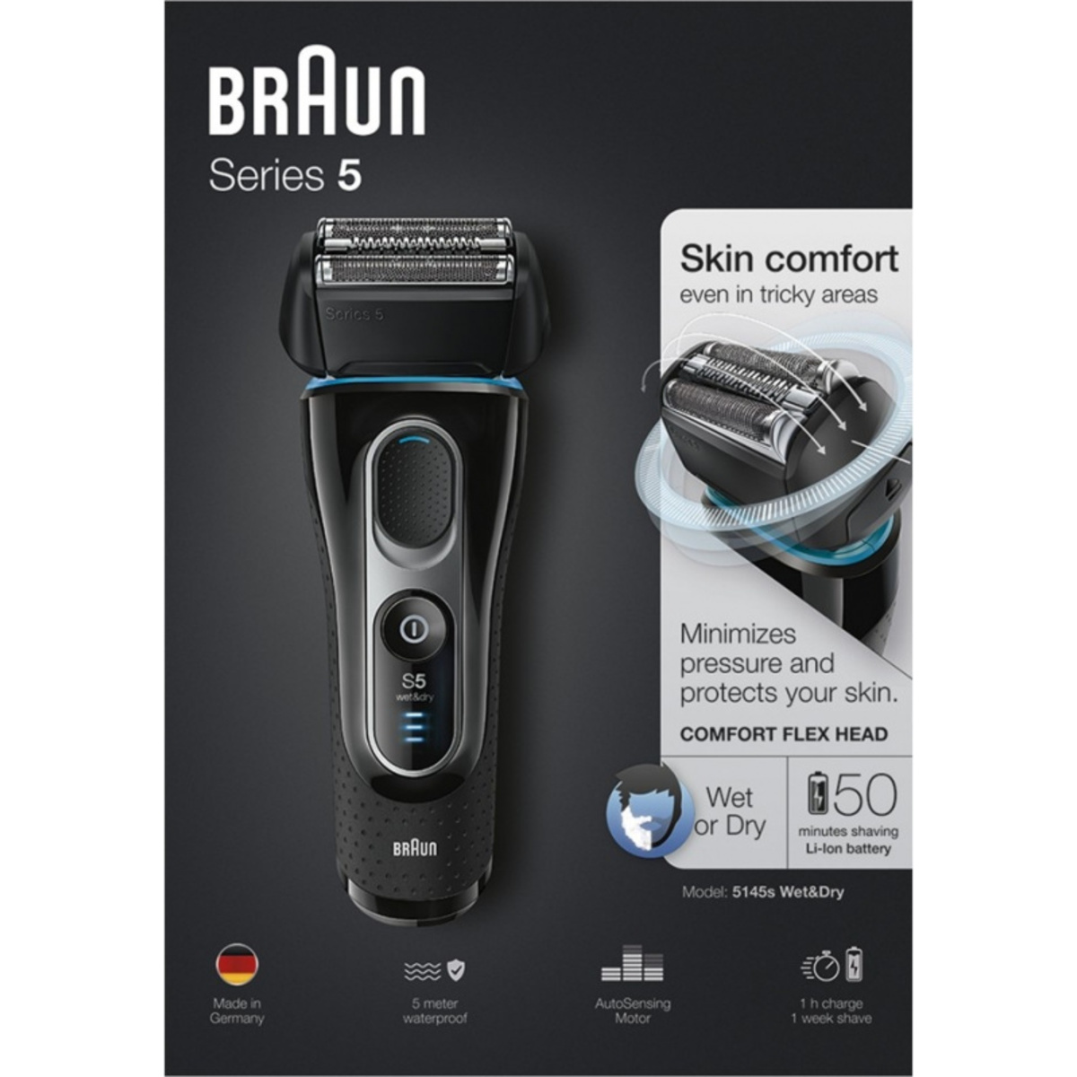 Бритва сетчатая Braun Series 5 5145S (Цвет: Black)