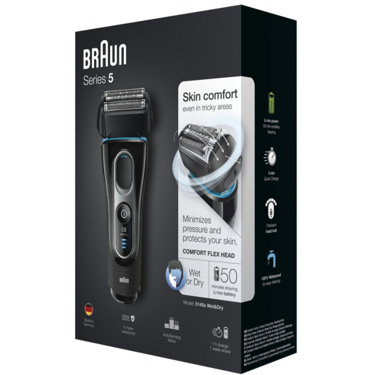 Бритва сетчатая Braun Series 5 5145S (Цвет: Black)