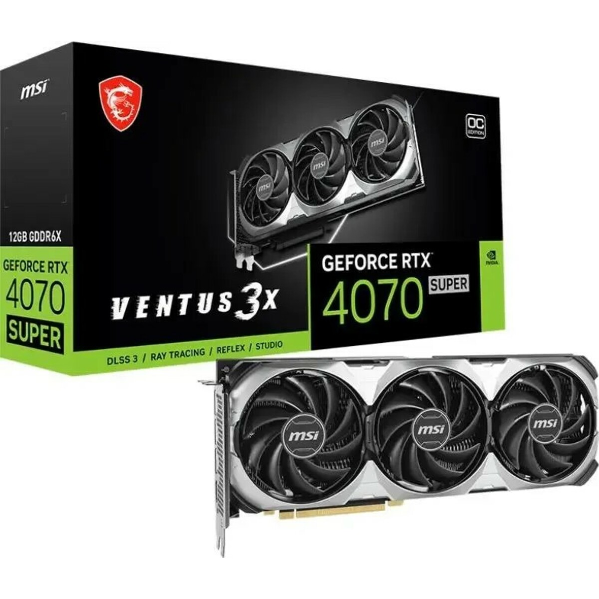 Видеокарта MSI GeForce RTX 4070 SUPER 12G VENTUS 3X OC