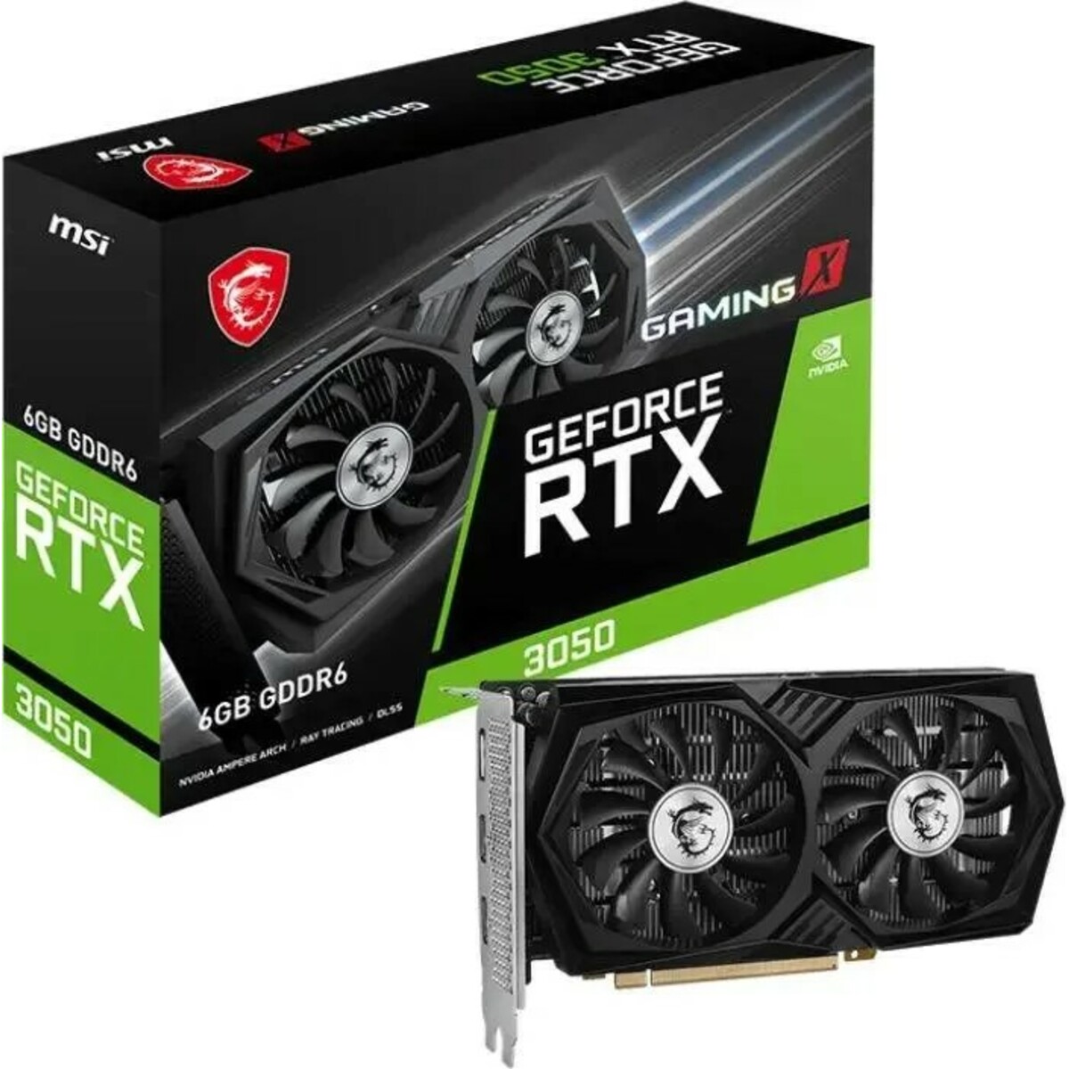 Видеокарта MSI GeForce RTX 3050 6Gb GAMING X 6G 