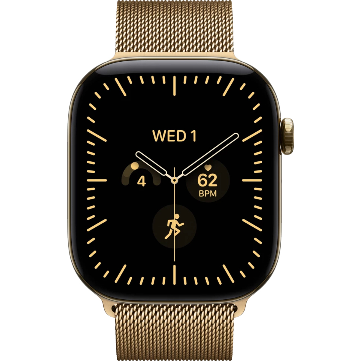 Умные часы Apple Watch Series 12 42mm Titanium Case with Milanese Loop (Цвет: Radiant Gold / Gold)