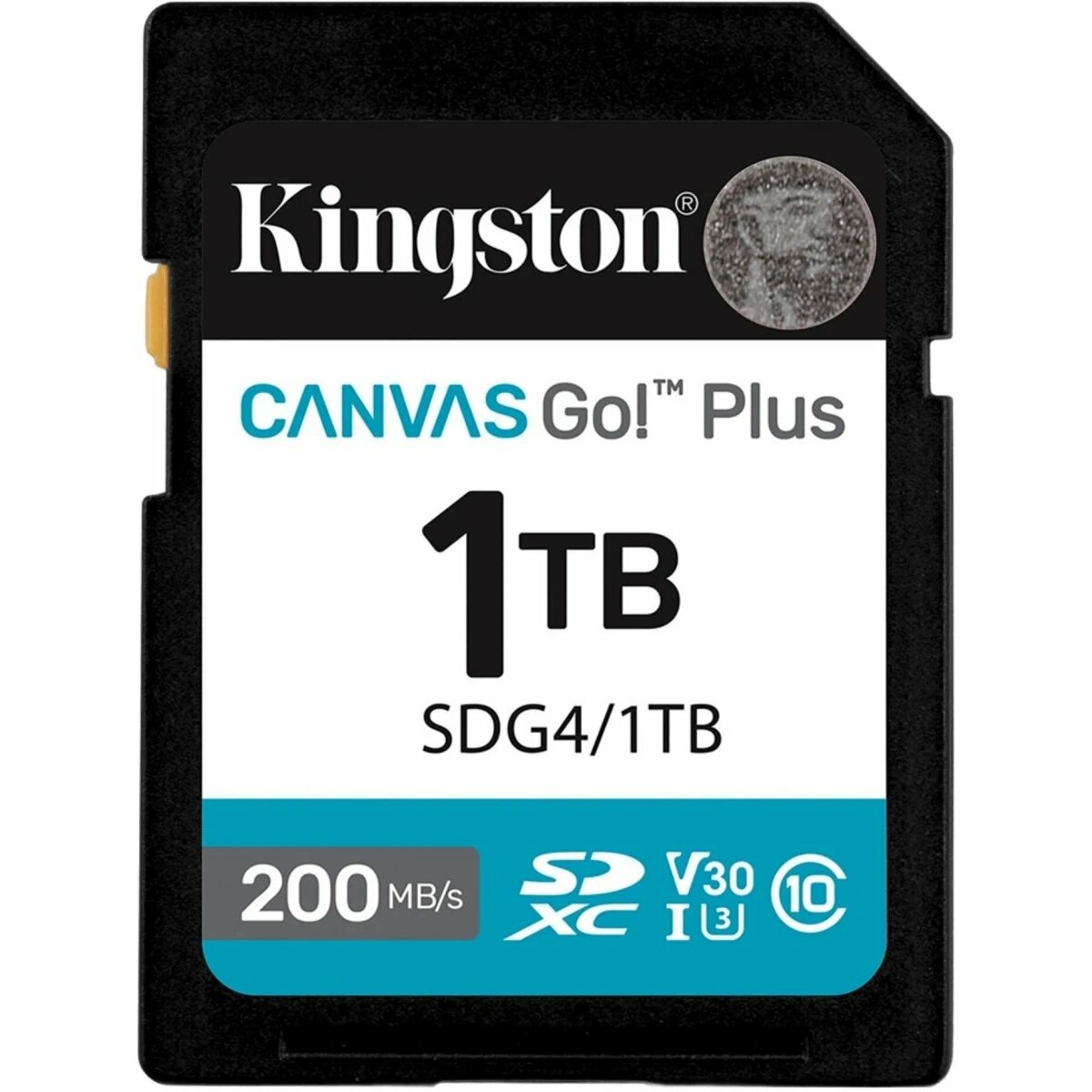 Карта памяти SDXC 1TB Kingston SDG4/1TB Canvas Go! Plus V30 w/o adapter, черный