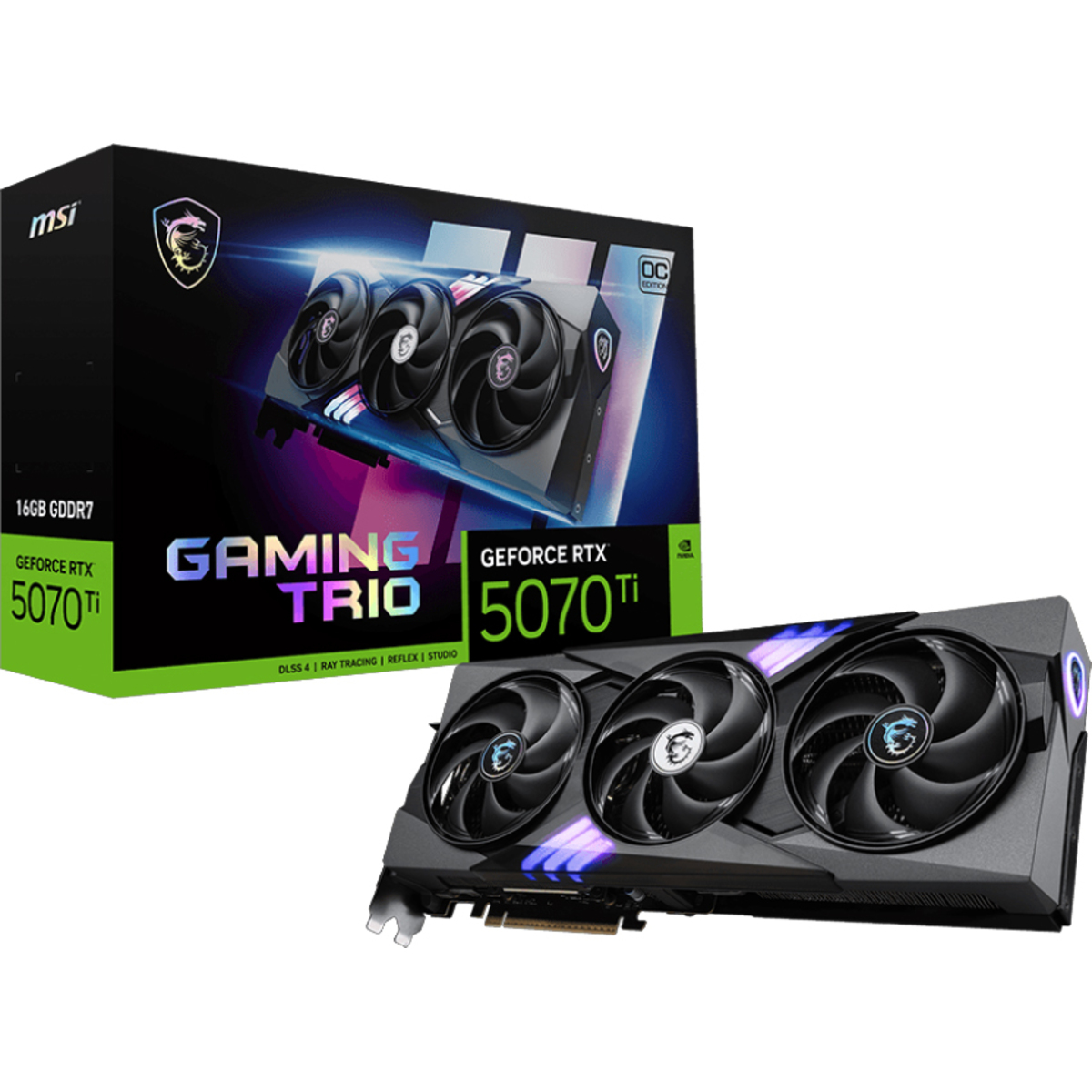 Видеокарта MSI GeForce RTX 5070 Ti 16G GAMING TRIO OC (912-V531-286)