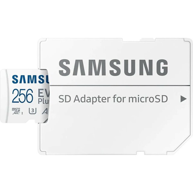 Карта памяти microSDXC Samsung EVO Plus MB-MC256KA Class 10 256Gb, белый