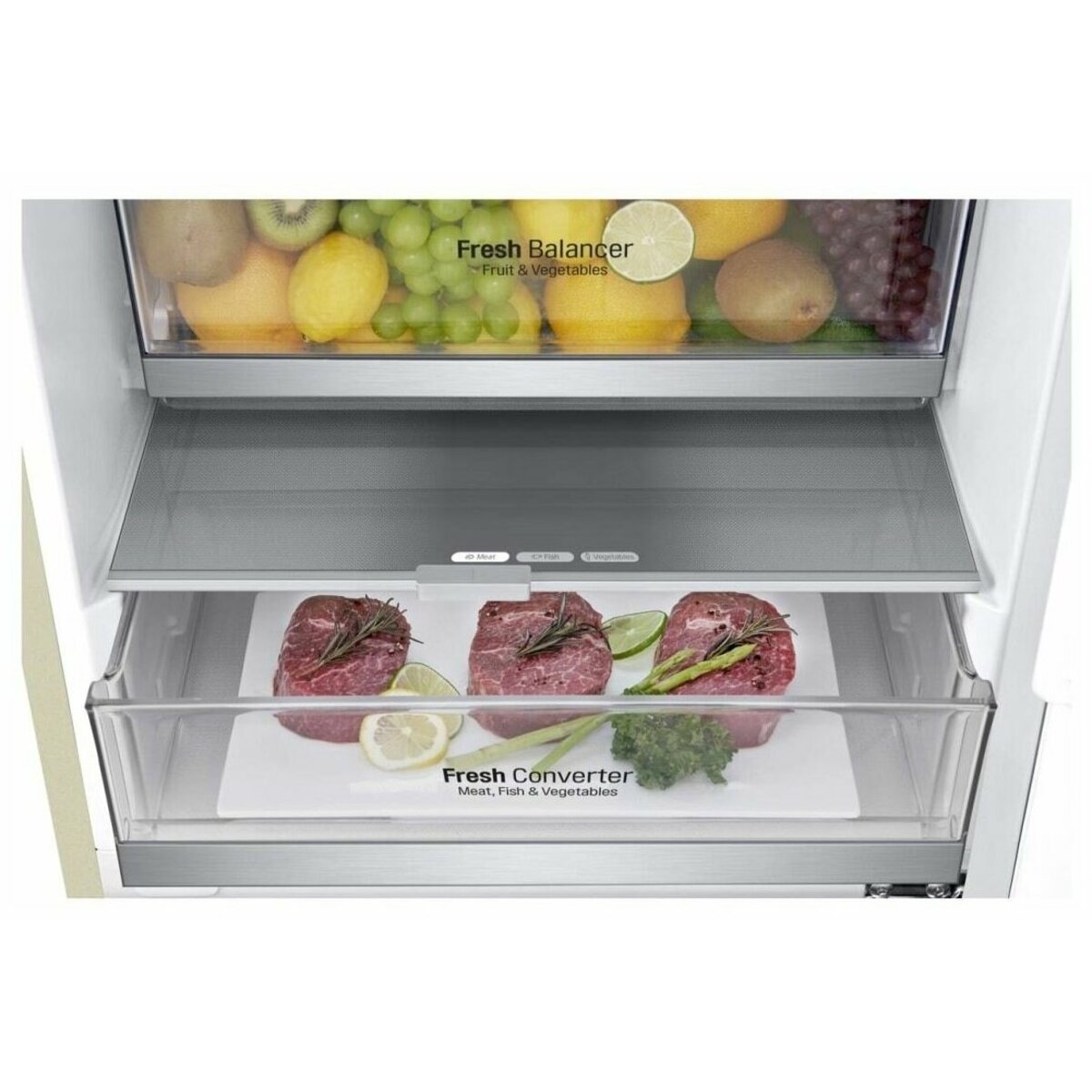 Холодильник LG GC-B459SEUM (Цвет: Beige)