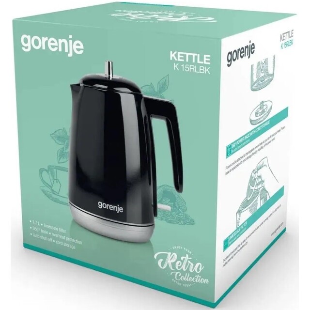 Чайник электрический Gorenje K15RLBK (Цвет: Black) Чайник электрический Gorenje K15RLBK (Цвет: Black)