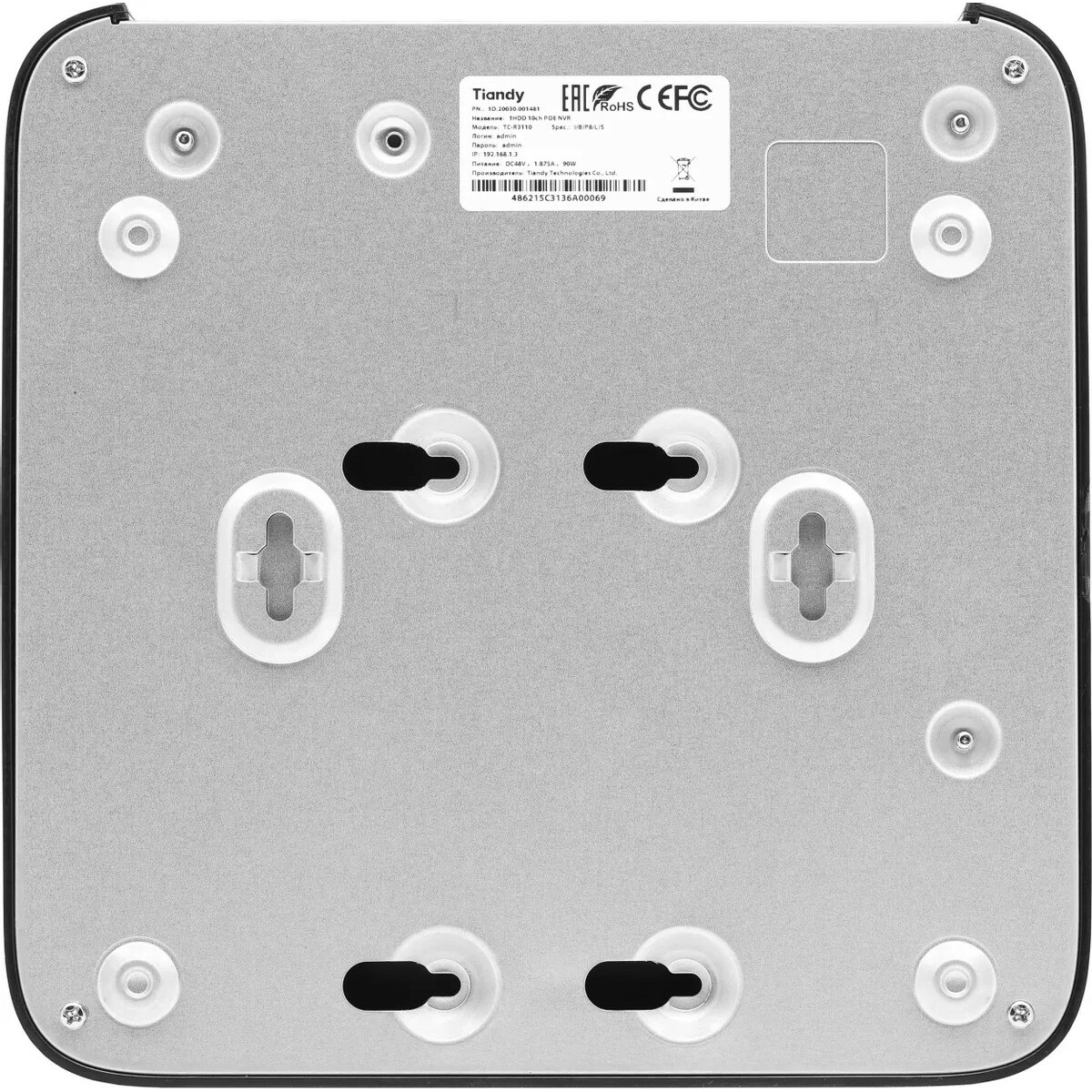 Видеорегистратор цифровой (IP) Tiandy TC-R3110 I / B / P8 / L / S, черный