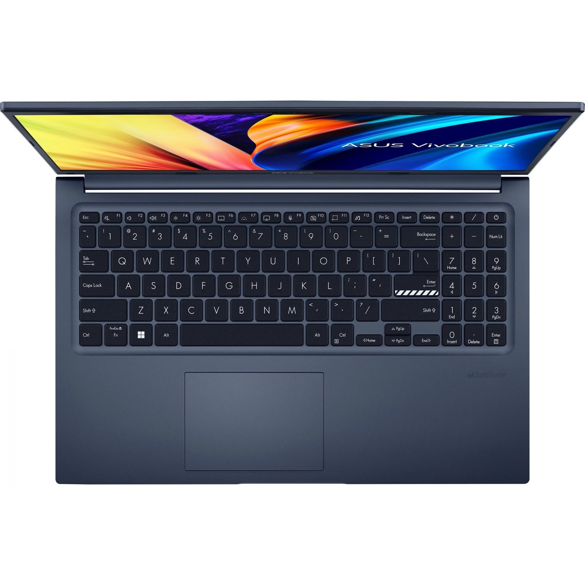 Ноутбук Asus VivoBook X1502ZA-BQ2345 Core i7 12700H 16Gb SSD512Gb Intel Iris Xe graphics 15.6 IPS FHD (1920x1080) noOS blue WiFi BT Cam (90NB0VX1-M03780)