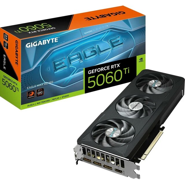 Видеокарта Gigabyte GeForce RTX 5060TI EAGLE MAX OC 16G (GV-N506TEAGLEMAX OC-16GD)