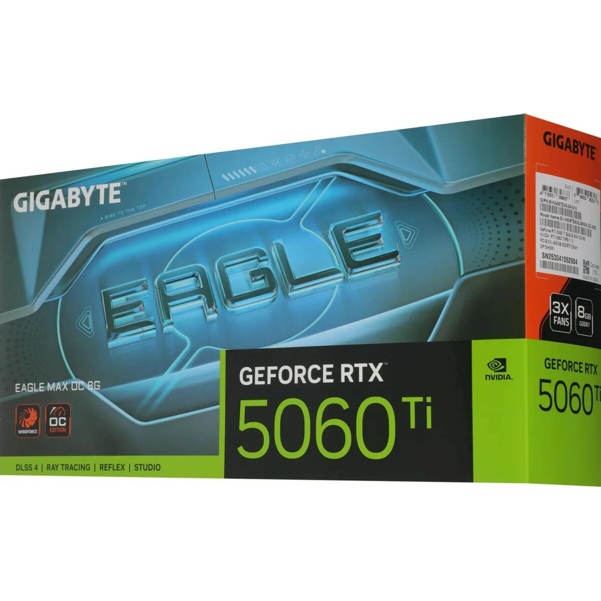 Видеокарта Gigabyte GeForce RTX 5060TI EAGLE MAX OC 8G (GV-N506TEAGLEMAX OC-8GD)