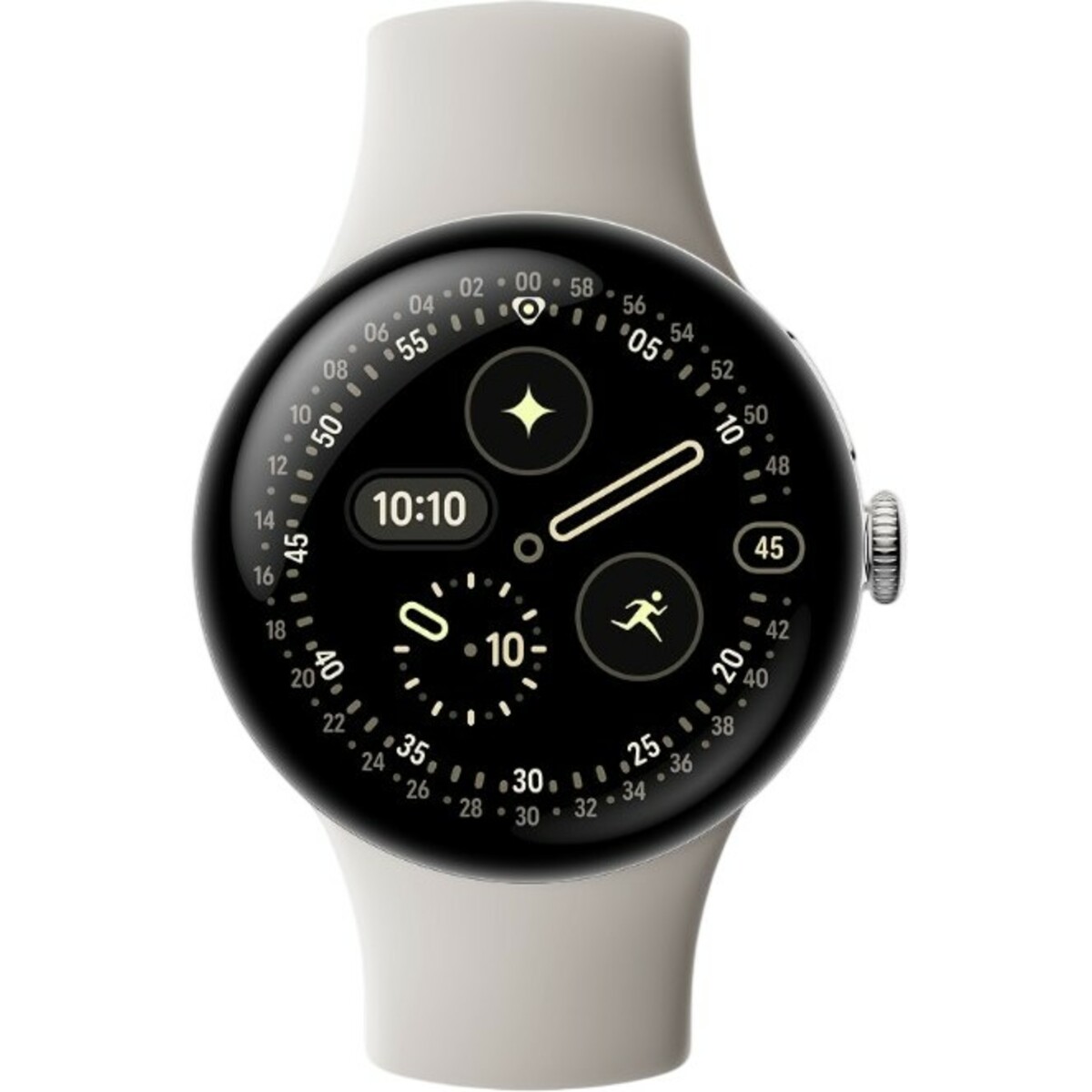 Умные часы Google Pixel Watch 4 41mm (Цвет: Polished Silver / Porcelain)