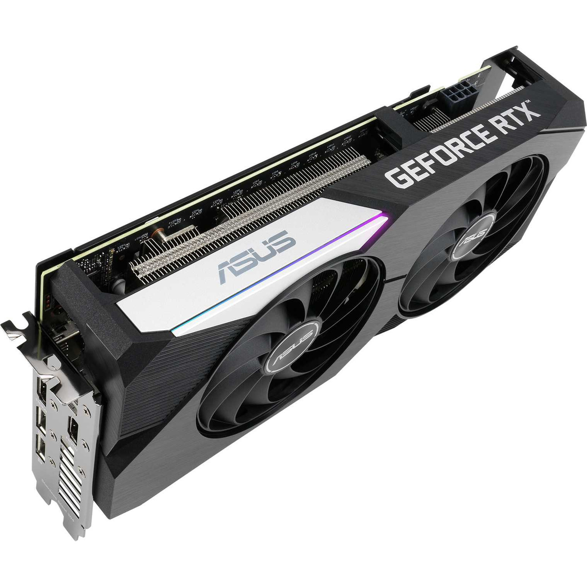 Видеокарта ASUS PCI-E 4.0 DUAL-RTX3060TI-O8G-V2 LHR NVIDIA GeForce RTX 3060Ti 8192Mb 256 GDDR6 1710 / 14000 / HDMIx2 / DPx3 / HDCP Ret lhr