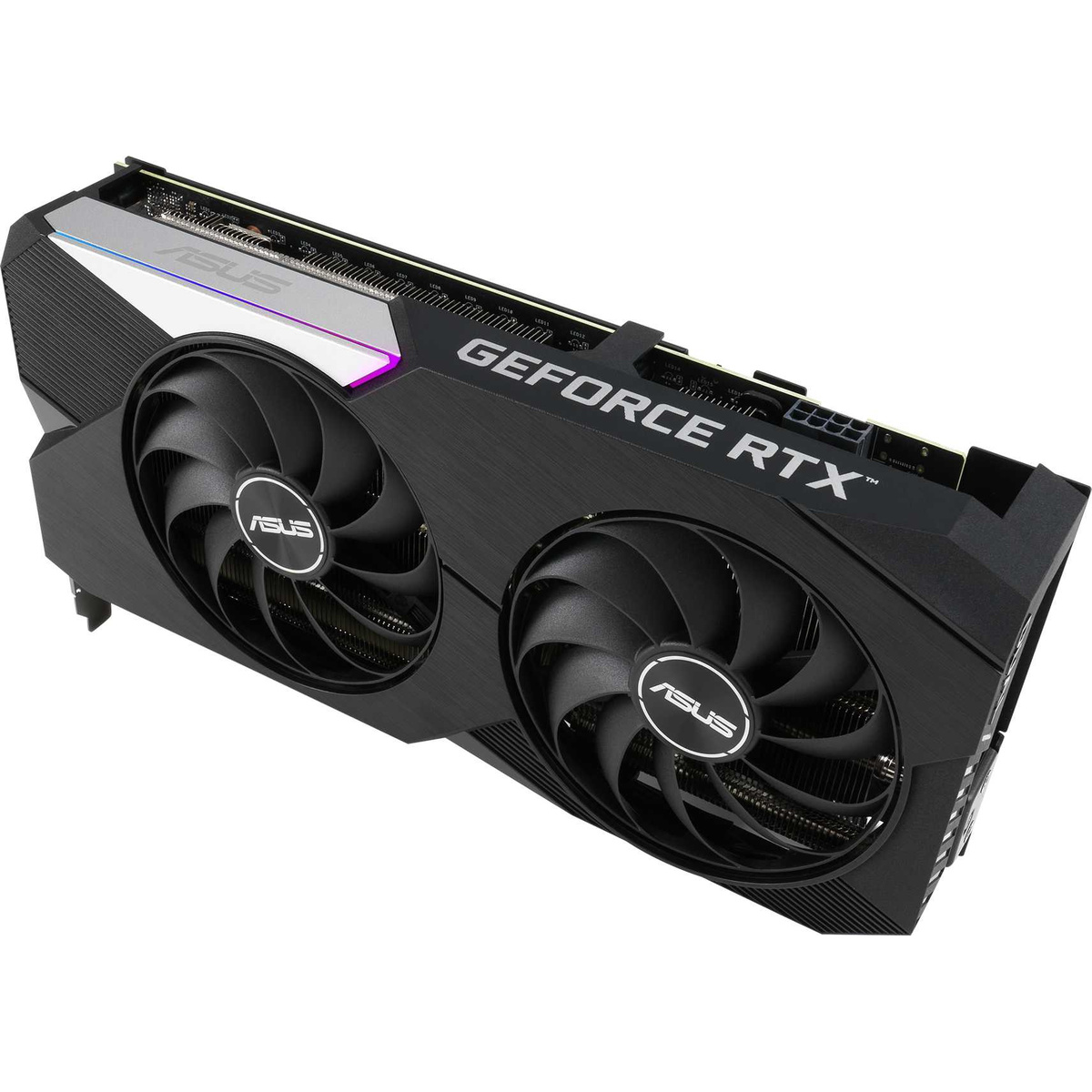 Видеокарта ASUS PCI-E 4.0 DUAL-RTX3060TI-O8G-V2 LHR NVIDIA GeForce RTX 3060Ti 8192Mb 256 GDDR6 1710 / 14000 / HDMIx2 / DPx3 / HDCP Ret lhr
