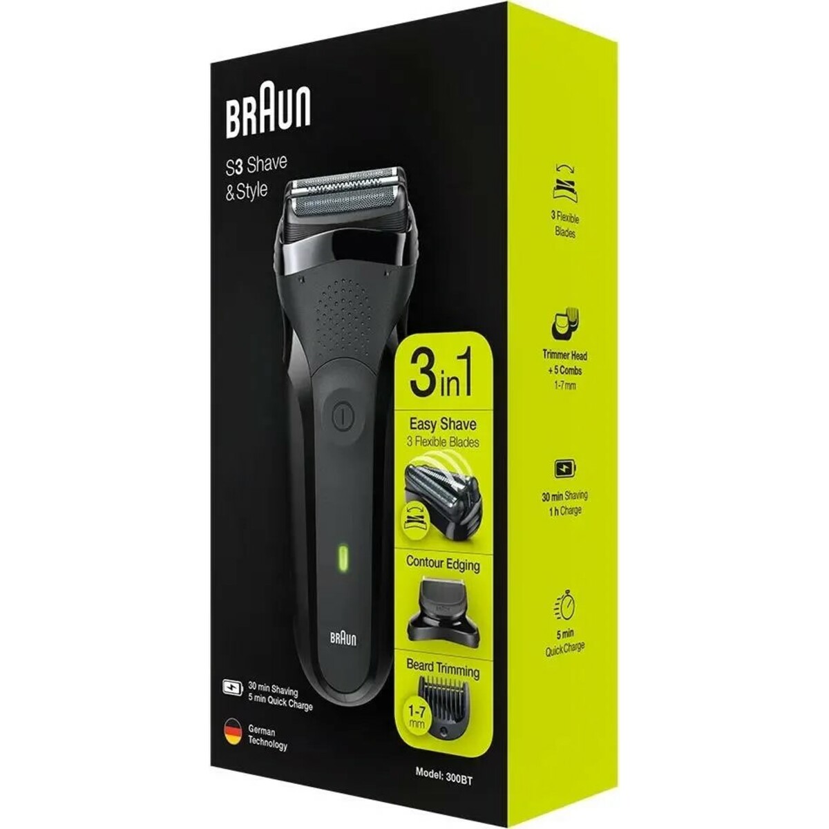 Бритва сетчатая Braun Series 3, черный