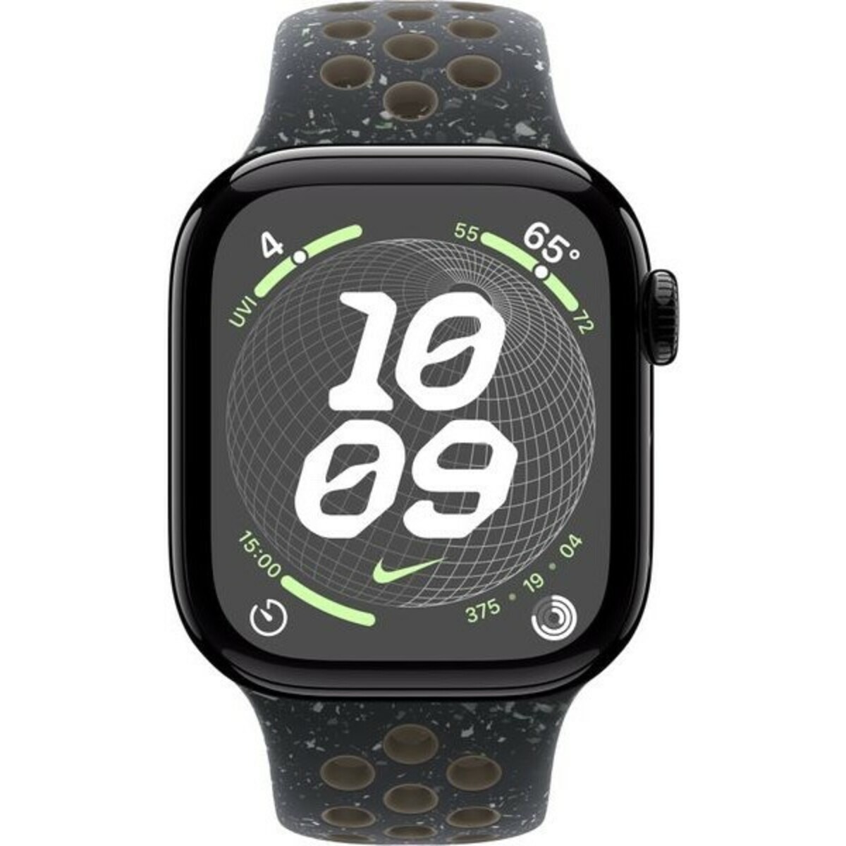 Умные часы Apple Watch Series 10 42mm Aluminum Case with Nike Sport Band S / M (Цвет: Jet Black / Midnight Sky)