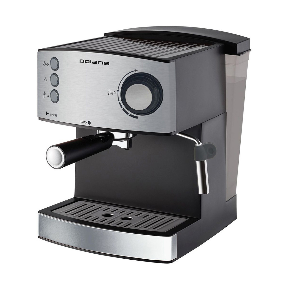 Кофеварка эспрессо Polaris PCM 1537AE Adore Crema (Цвет: Inox / Black)