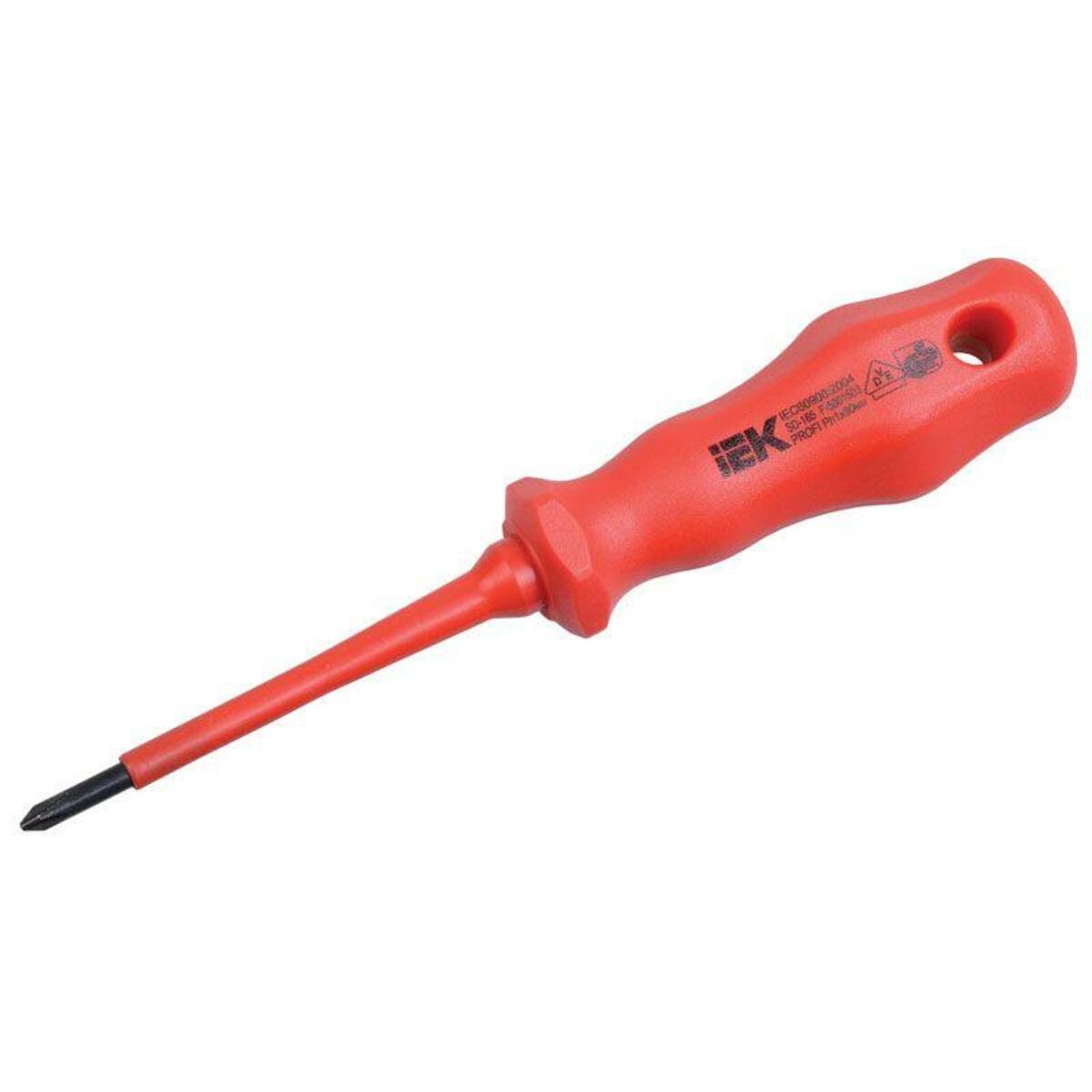 Отвертка крестовая Profi Ph0х75мм 1000В IEK TSC-3PH-075 (Цвет: Red)