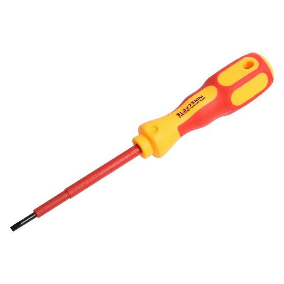 Отвертка шлицевая REXANT Электрика SL3 75мм 12-4711 (Цвет: Yellow/Red)