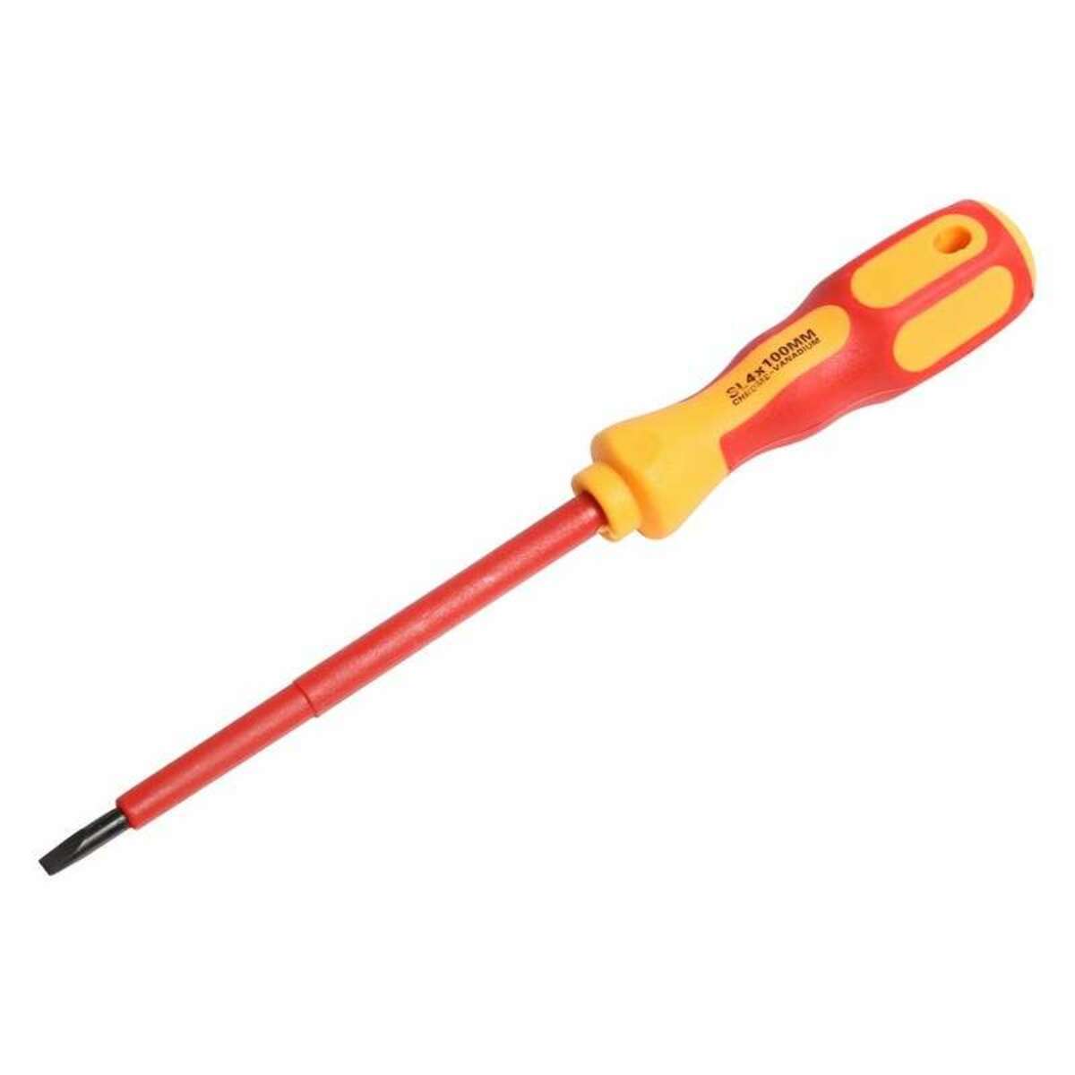 Отвертка шлицевая REXANT Электрика SL 4х100 мм 12-4712 (Цвет: Yellow/Red)