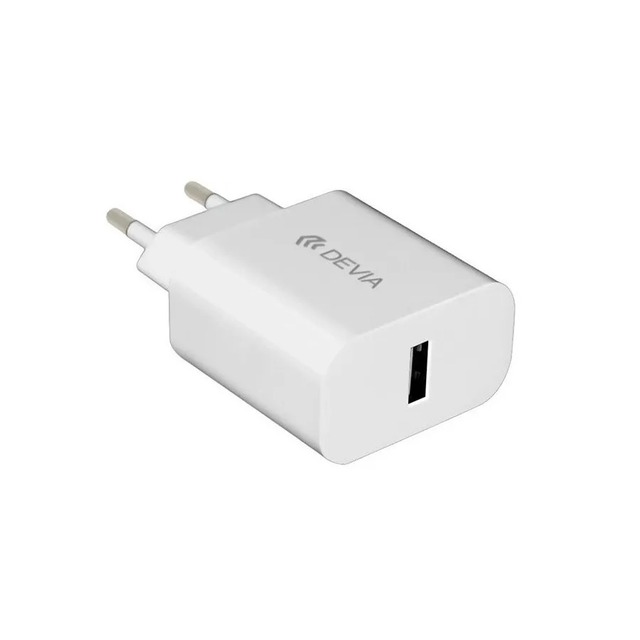 Сетевое зарядное устройство универсальное Devia Smart Charger USB-A 10W, белый