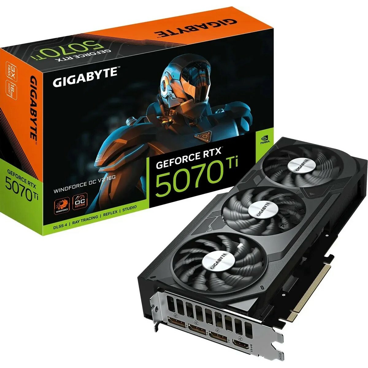 Видеокарта Gigabyte GeForce RTX 5070TI WINDFORCE OC 16G (GV-N507TWF3OCV2-16GD)