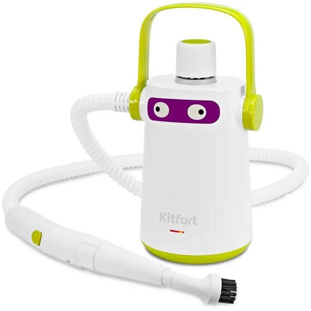 Пароочиститель ручной Kitfort КТ-9109-2 (Цвет: White / Green) Пароочиститель ручной Kitfort КТ-9109-2 (Цвет: White / Green)