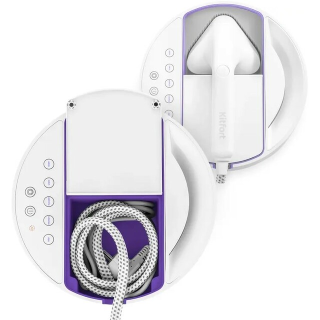 Отпариватель ручной Kitfort КТ-9110-1 (Цвет: White / Purple) Отпариватель ручной Kitfort КТ-9110-1 (Цвет: White / Purple)