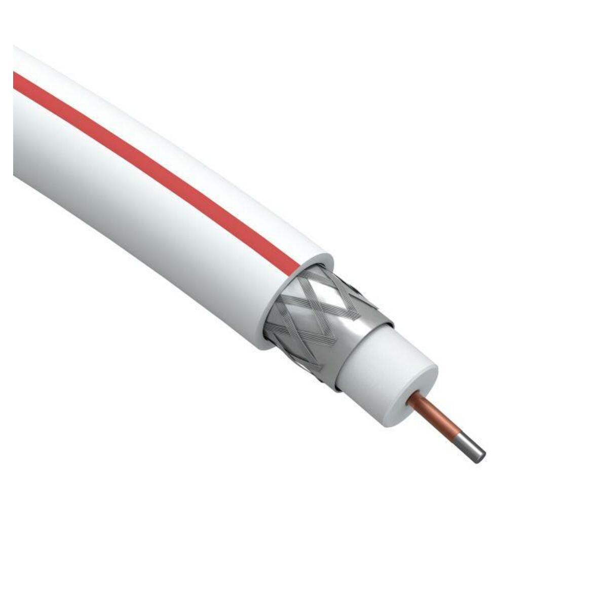 Кабель коаксиальный SAT 50 M.CCS / (оплетка Al 75%) PVC 75Ом бел. 100м SIMPLE (м) Эра Б0044607