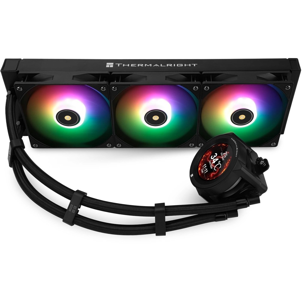 Система водяного охлаждения Thermalright Core Vision 360 ARGB Soc-AM5 / AM4 / 1200 / 1700 / 1851 черный 4-pin 28.1dB Al LCD Ret (C-VISION-360-BL-ARGB)