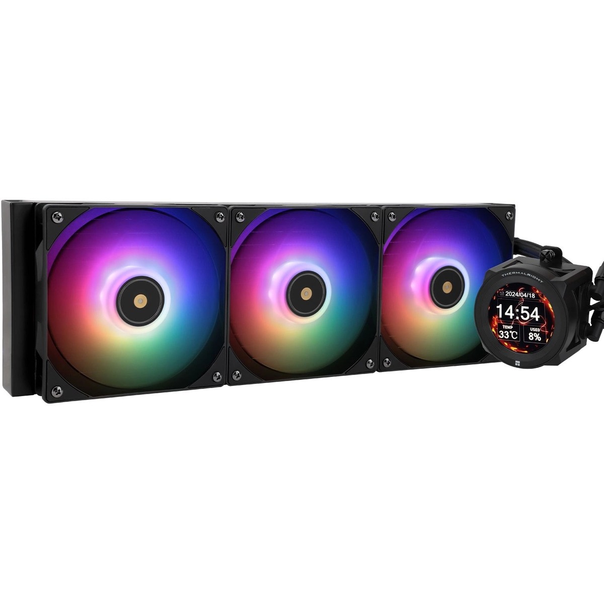 Система водяного охлаждения Thermalright Core Vision 360 ARGB Soc-AM5 / AM4 / 1200 / 1700 / 1851 черный 4-pin 28.1dB Al LCD Ret (C-VISION-360-BL-ARGB)