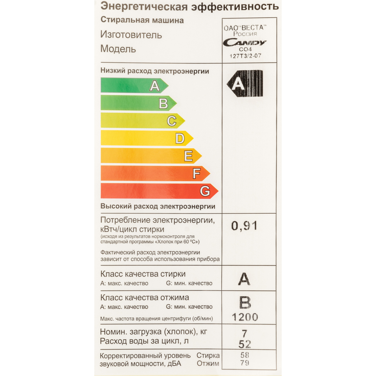 Стиральная машина Candy Smart Pro CO4 127T3/2-07 (Цвет: White)