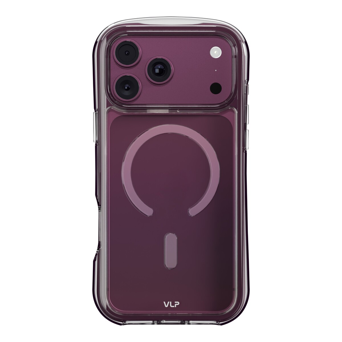 Чехол-накладка VLP Bubble Case with MagSafe для Apple iPhone 18 Pro, темно-вишневый