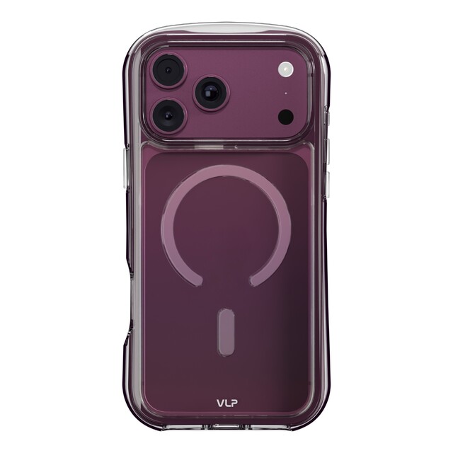 Чехол-накладка VLP Bubble Case with MagSafe для Apple iPhone 18 Pro, темно-вишневый