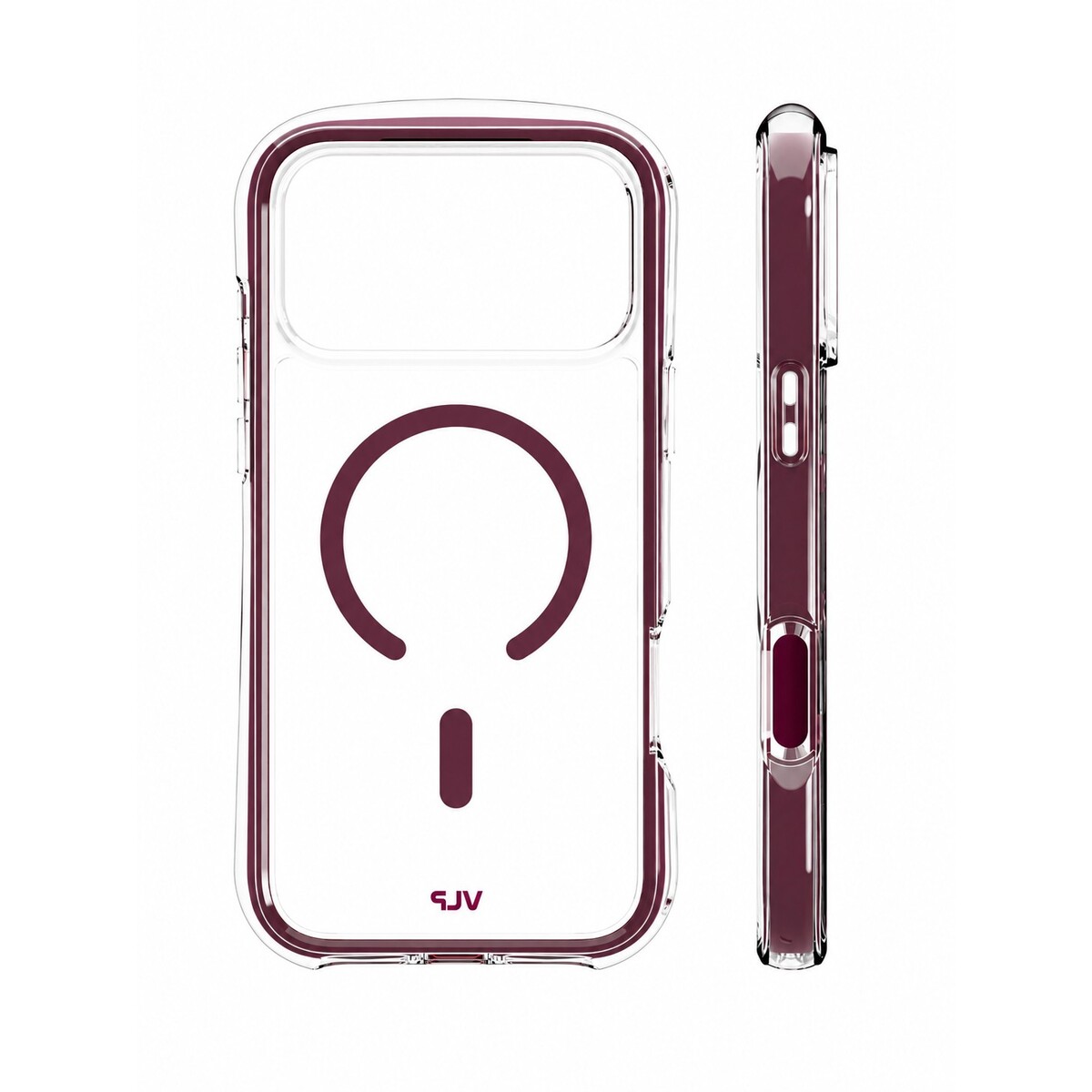 Чехол-накладка VLP Bubble Case with MagSafe для Apple iPhone 18 Pro, темно-вишневый