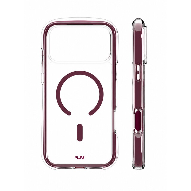 Чехол-накладка VLP Bubble Case with MagSafe для Apple iPhone 18 Pro, темно-вишневый