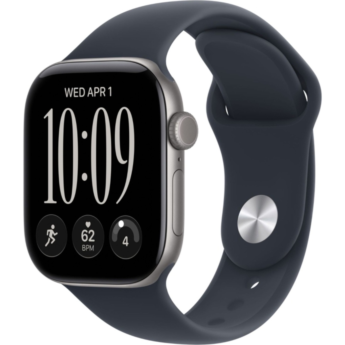 Умные часы Apple Watch Series 12 42mm Aluminium Case with Sport Band S / M (Цвет: Space Gray / Navy Blue)