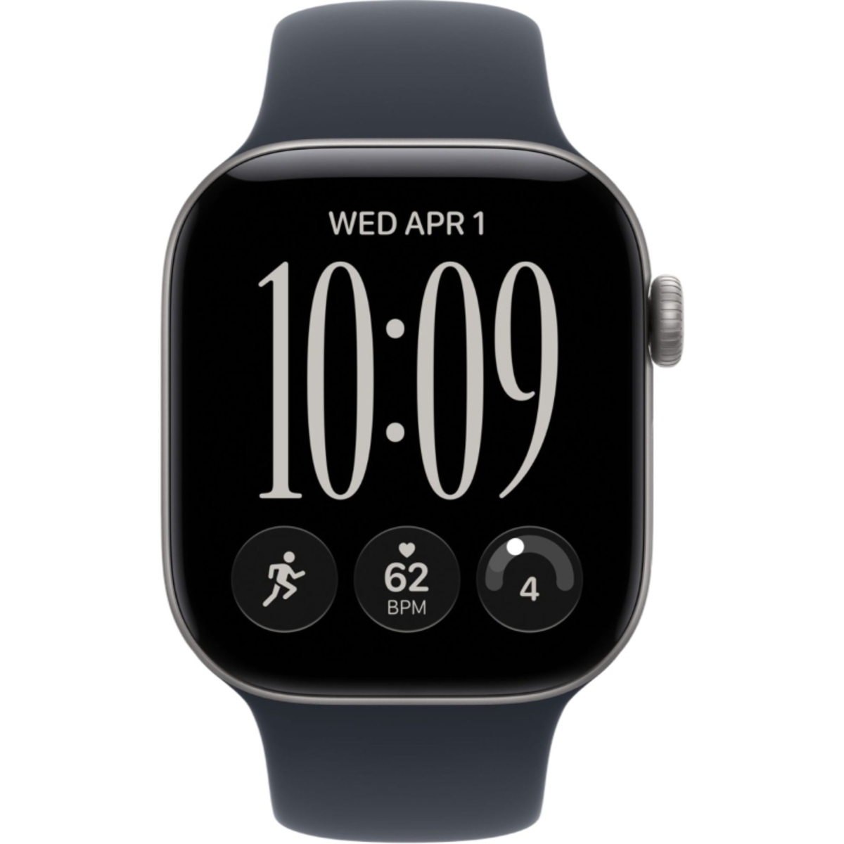 Умные часы Apple Watch Series 12 42mm Aluminium Case with Sport Band S / M (Цвет: Space Gray / Navy Blue)
