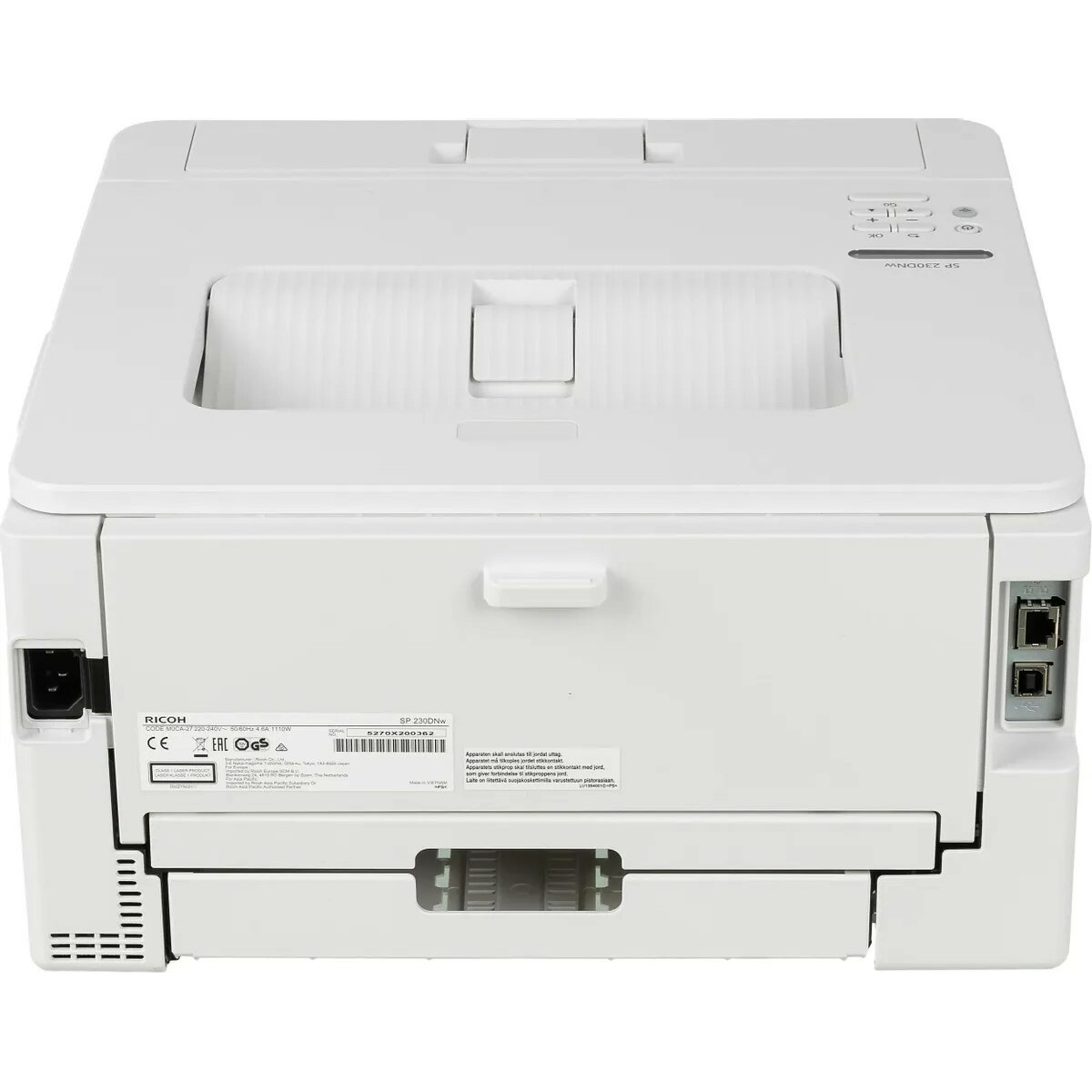 Принтер лазерный Ricoh SP 230DNw, белый