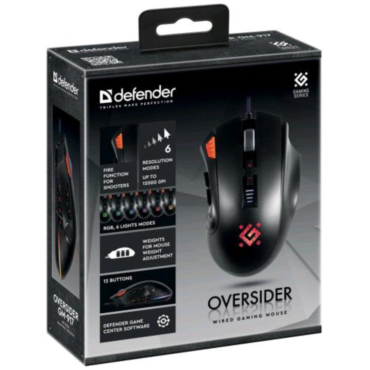 Мышка Defender Oversider GM-917 (Цвет: Black)