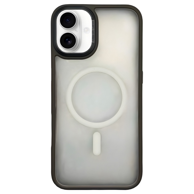 Чехол-накладка Comma Joy Elegant Magnetic Anti-Shock Case для iPhone 16 (Цвет: Grey)