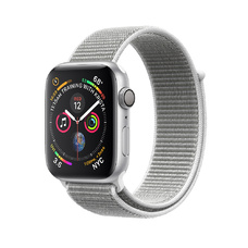 Умные часы Apple Watch Series 4 GPS 44mm Aluminum Case with Sport Loop (Цвет: Silver / Seashell)