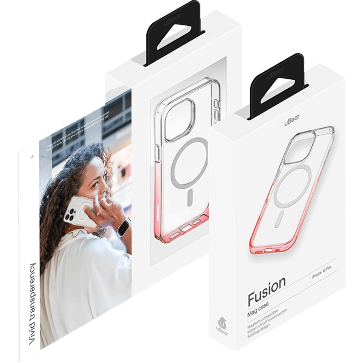 Чехол-накладка uBear Fusion Mag Case для смартфона Apple iPhone 16 Pro (Цвет: Neon Pink)