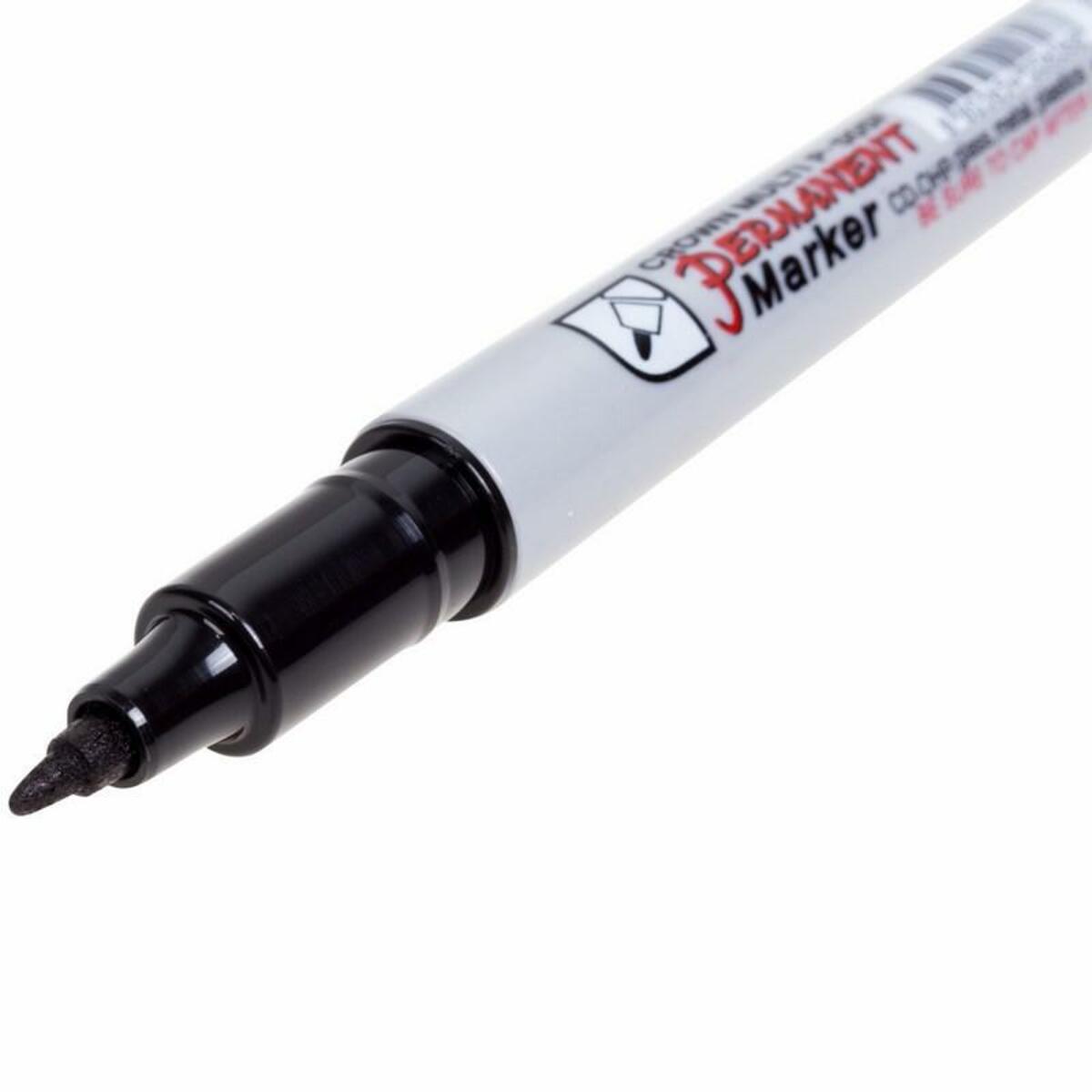 Маркер перманентный Multi Marker Super Slim 1мм пулевидный Crown 08-8001 (Цвет: Black)