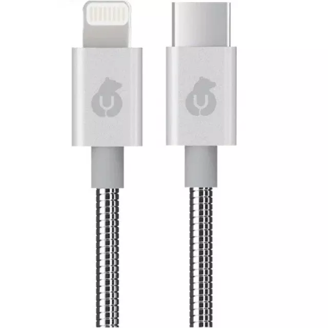 Кабель Ubear Force Metal Cable USB-C to Lightning 1.2m (Цвет: Silver)