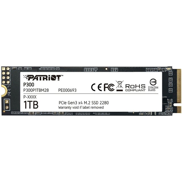 Накопитель SSD Patriot PCI-E 3.0 x4 1Tb P300P1TBM28 Накопитель SSD Patriot PCI-E 3.0 x4 1Tb P300P1TBM28