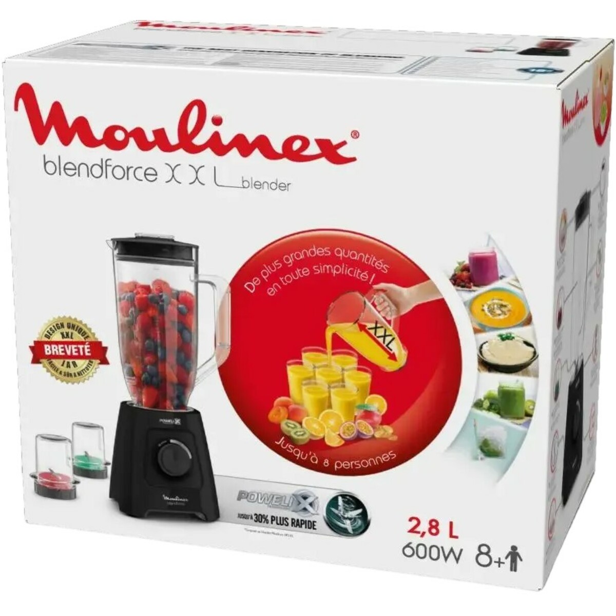 Блендер стационарный Moulinex Blendforce LM458810, черный